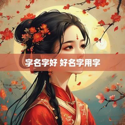字名字好 好名字用字