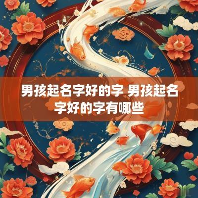 男孩起名字好的字 男孩起名字好的字有哪些