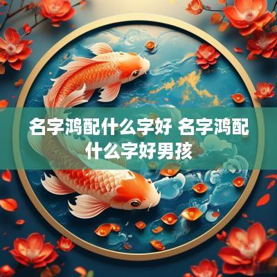 名字鸿配什么字好 名字鸿配什么字好男孩