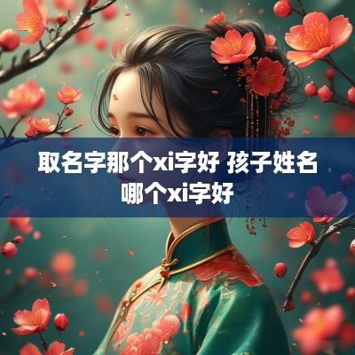 取名字那个xi字好 孩子姓名哪个xi字好
