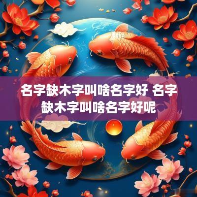 名字缺木字叫啥名字好 名字缺木字叫啥名字好呢