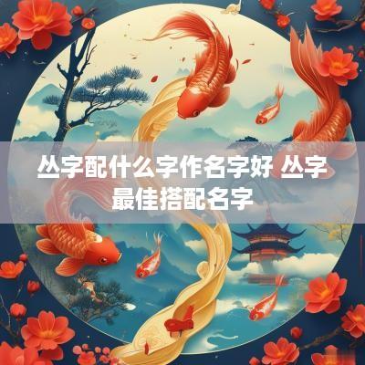 丛字配什么字作名字好 丛字最佳搭配名字