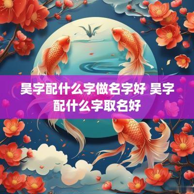 昊字配什么字做名字好 昊字配什么字取名好