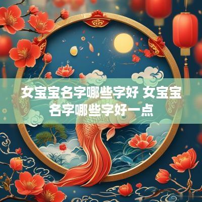 女宝宝名字哪些字好 女宝宝名字哪些字好一点