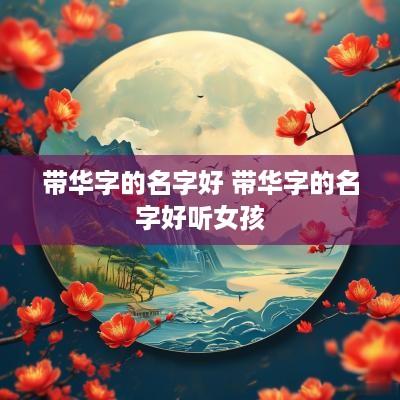 带华字的名字好 带华字的名字好听女孩