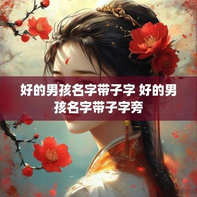 好的男孩名字带子字 好的男孩名字带子字旁