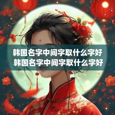 韩国名字中间字取什么字好 韩国名字中间字取什么字好听