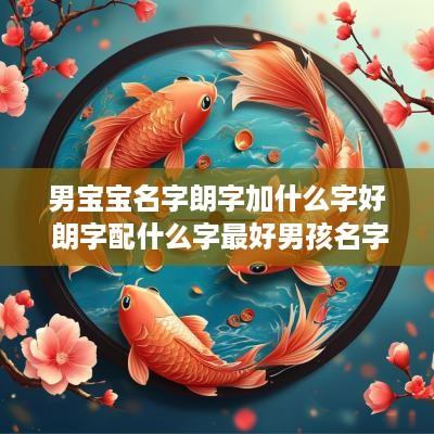 男宝宝名字朗字加什么字好 朗字配什么字最好男孩名字