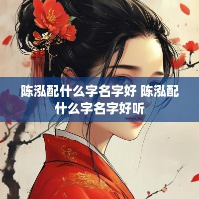 陈泓配什么字名字好 陈泓配什么字名字好听