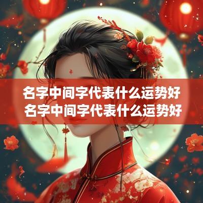 名字中间字代表什么运势好 名字中间字代表什么运势好的