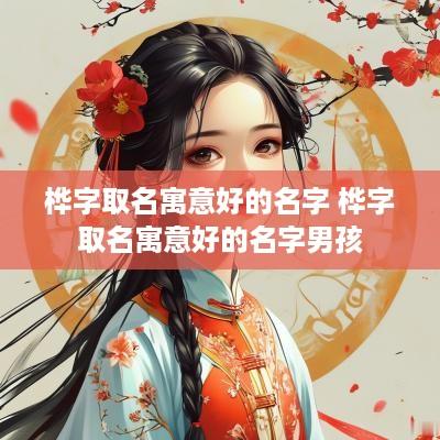 桦字取名寓意好的名字 桦字取名寓意好的名字男孩