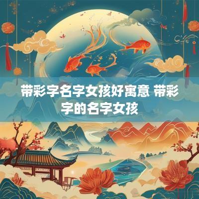 带彩字名字女孩好寓意 带彩字的名字女孩