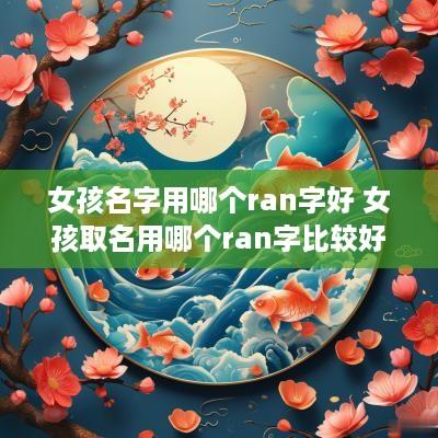 女孩名字用哪个ran字好 女孩取名用哪个ran字比较好