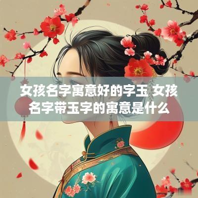 女孩名字寓意好的字玉 女孩名字带玉字的寓意是什么