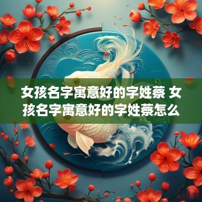 女孩名字寓意好的字姓蔡 女孩名字寓意好的字姓蔡怎么取