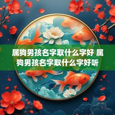 属狗男孩名字取什么字好 属狗男孩名字取什么字好听