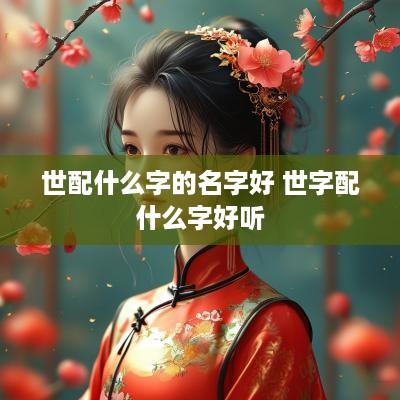 世配什么字的名字好 世字配什么字好听