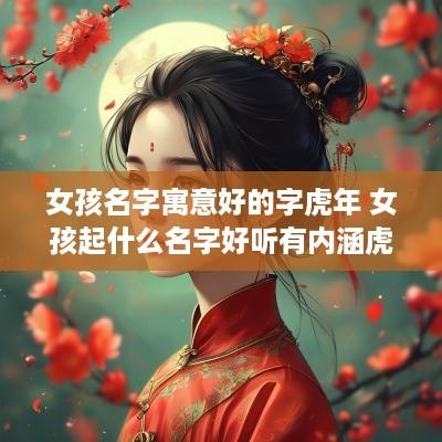 女孩名字寓意好的字蛇年 女孩起什么名字好听有内涵蛇年