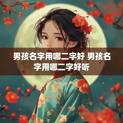 男孩名字用哪二字好 男孩名字用哪二字好听