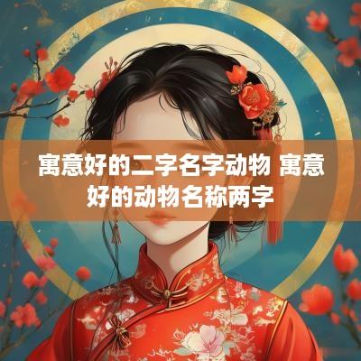 寓意好的二字名字动物 寓意好的动物名称两字