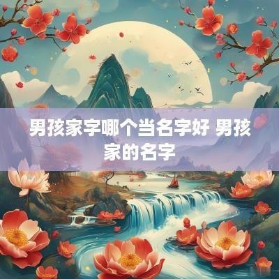 男孩家字哪个当名字好 男孩家的名字