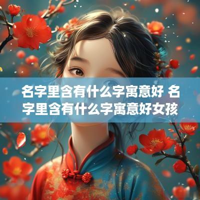 名字里含有什么字寓意好 名字里含有什么字寓意好女孩