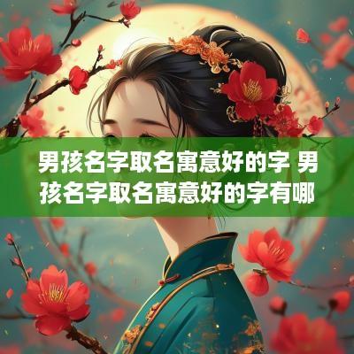 男孩名字取名寓意好的字 男孩名字取名寓意好的字有哪些