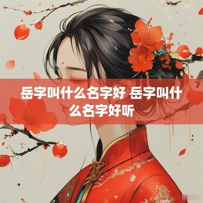 岳字叫什么名字好 岳字叫什么名字好听