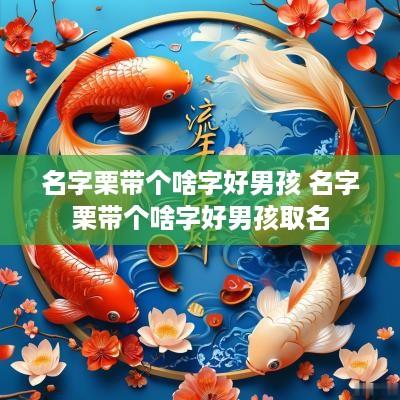 名字栗带个啥字好男孩 名字栗带个啥字好男孩取名