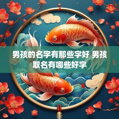 男孩的名字有那些字好 男孩取名有哪些好字