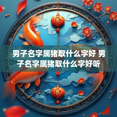 男子名字属猪取什么字好 男子名字属猪取什么字好听