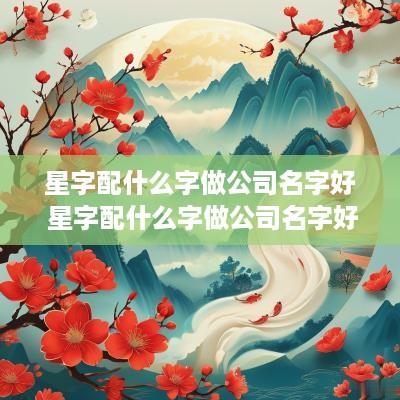 星字配什么字做公司名字好 星字配什么字做公司名字好听