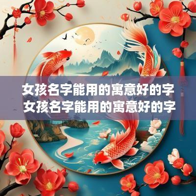 女孩名字能用的寓意好的字 女孩名字能用的寓意好的字有哪些