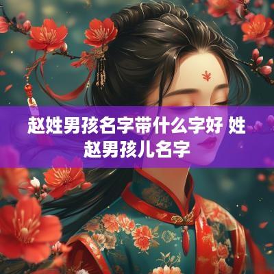 赵姓男孩名字带什么字好 姓赵男孩儿名字