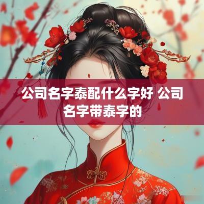 公司名字泰配什么字好 公司名字带泰字的
