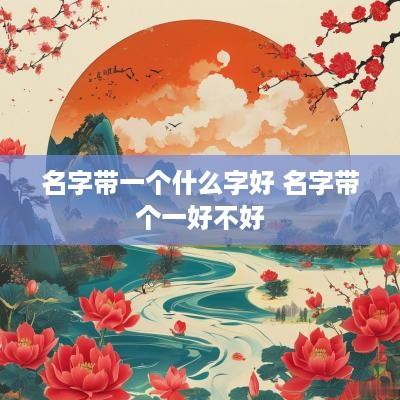 名字带一个什么字好 名字带个一好不好