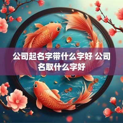 公司起名字带什么字好 公司名取什么字好