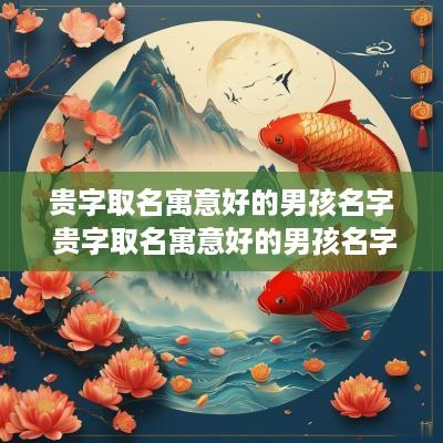 贵字取名寓意好的男孩名字 贵字取名寓意好的男孩名字大全