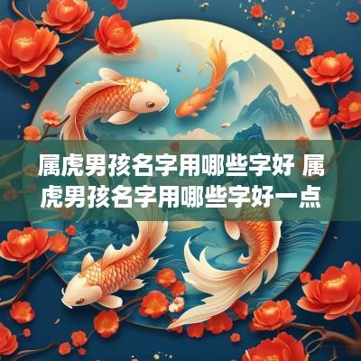 属虎男孩名字用哪些字好 属虎男孩名字用哪些字好一点