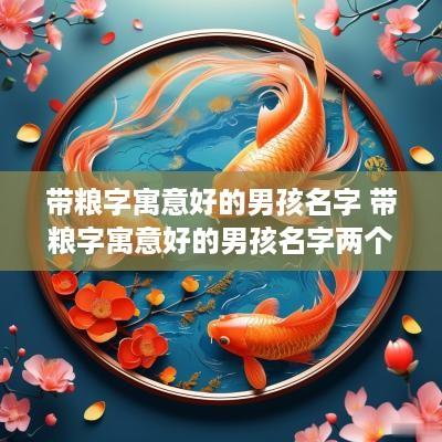 带粮字寓意好的男孩名字 带粮字寓意好的男孩名字两个字