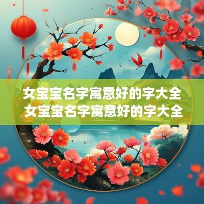 女宝宝名字寓意好的字大全 女宝宝名字寓意好的字大全四字