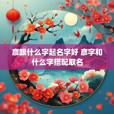 彦跟什么字起名字好 彦字和什么字搭配取名