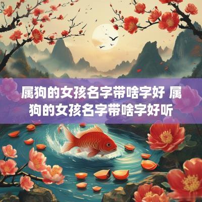 属狗的女孩名字带啥字好 属狗的女孩名字带啥字好听