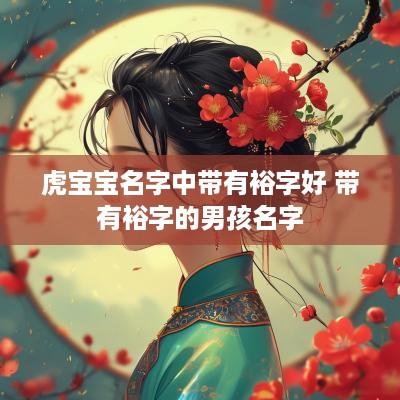 虎宝宝名字中带有裕字好 带有裕字的男孩名字