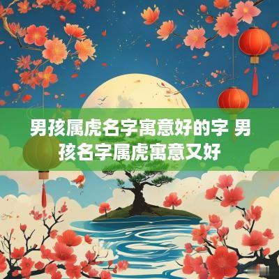 男孩属虎名字寓意好的字 男孩名字属虎寓意又好
