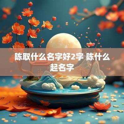 陈取什么名字好2字 陈什么起名字