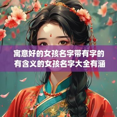 寓意好的女孩名字带有字的 有含义的女孩名字大全有涵养的名字