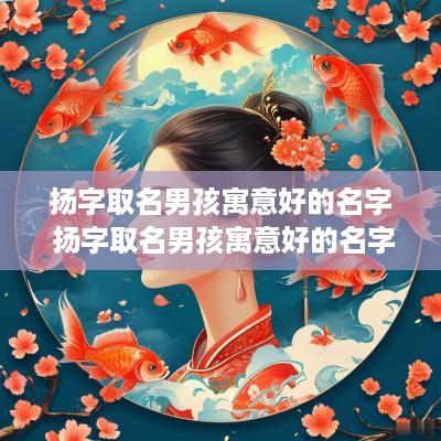 扬字取名男孩寓意好的名字 扬字取名男孩寓意好的名字有哪些