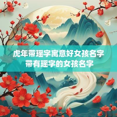蛇年带瑶字寓意好女孩名字 带有瑶字的女孩名字