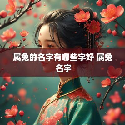 属兔的名字有哪些字好 属兔 名字